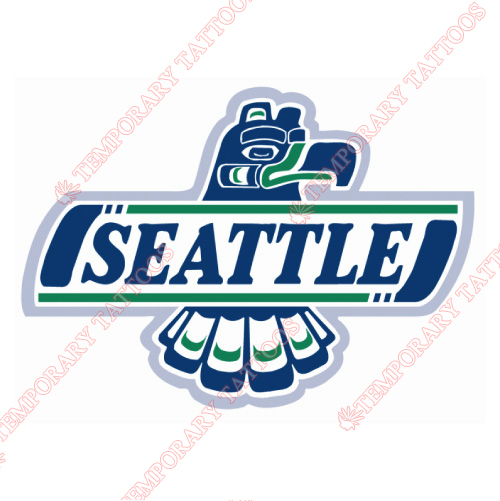 Seattle Thunderbirds Customize Temporary Tattoos Stickers NO.7547